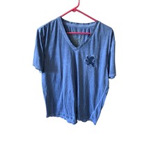 Express Womens Size XL Blue Neck Tee Tshirt T Shirt Short Sleeve - £14.28 GBP