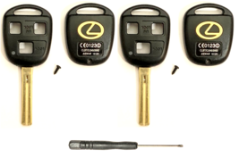 2X Lexus 3 Button Remote Head Key Shell TOY40 (Long) + Screwdriver Usa Seller A+ - £7.44 GBP
