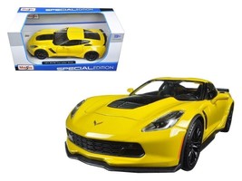 2015 Chevrolet Corvette Stingray C7 Z06 Yellow 1/24 Diecast Model Car by Maisto - £29.46 GBP