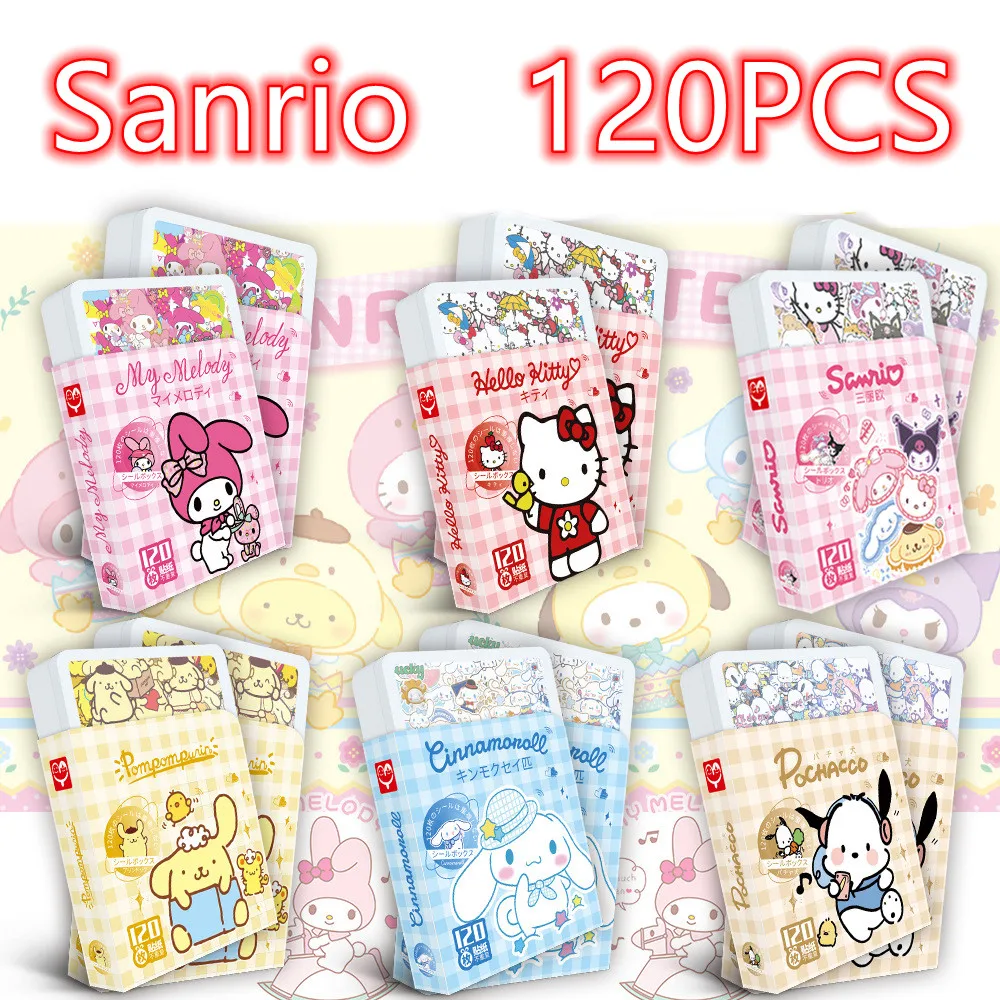 120PCS/Box Sanrio Sticker Gift Box Cute Hello Kitty Cinnamoroll Kuromi My Melody - £9.65 GBP+