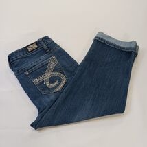Earl Jean RN#89302 Women’s Blue Mid-Rise Cotton Blend Cropped Jeans Size 10 image 2