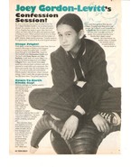 Joey Gordon Levitt teen magazine pinup clipping Teen Beat confession ses... - £1.18 GBP
