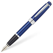 Cross Cross Bailey Medium Fountain Pen - Blue Lacquer - £62.66 GBP