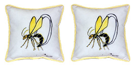 Pair of Betsy Drake Mosquito Small Pillows 12 X 12 - £54.80 GBP