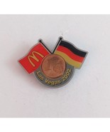 Vintage 2002 Las Vegas With Coin &amp; Flags McDonald&#39;s Employee Lapel Hat Pin - $16.98 CAD