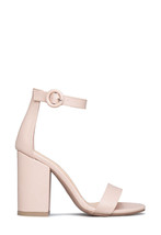 Shoedazzle Blush DOREEN BLOCK HEEL Ankle Strap Sandal Size US 11 - £23.77 GBP