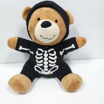 Halloween Hallmark Skeleton Costume  Brown Bear Plush Stuffed Animal 9&quot; - £15.91 GBP
