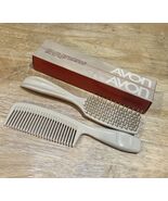 Avon Vtg Natural Performance Detangling Comb And Brush Set Tan 1982 NOS - $96.73 CAD
