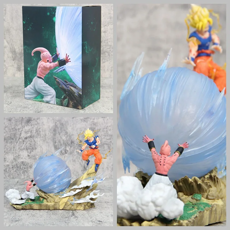 Dragon Ball 21cm Son Goku Majin Buu Super Saiyan Figure With Light Anime - £42.15 GBP+