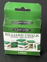 Classic Sport 6Pk Billiard Chalk Pre-Hollowed Fit Cue Tip Increase Control - $4.95