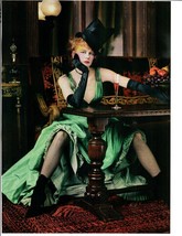 2001 Original Vogue Magazine Print Ad Sexy Redhead Boudoir Noir - $12.55