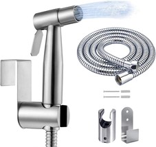 Frap Stainless Steel Brushed Nickel Sprayer Toilet Bathroom Shower Head With - £27.16 GBP