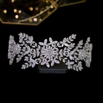 New Design 3ATiara Cubic Zirconia Hairband Bridal Corolla Headdress Headdress No - £111.29 GBP