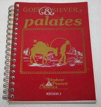 Vintage Gold &amp; Silver Palates Telephone Pioneers Of America Cookbook Region 2 - £15.81 GBP