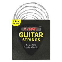 5 Core Acoustic Guitar 6 String Set Light Gauge Steel Carbon Core Bright... - $11.31