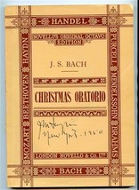  J S Bach Christmas Oratorio in Vocal Score Novello&#39;s Original Octavo Edition - $17.82