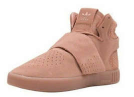 Adidas Tubular Invader High Top Pink Suede Sneakers US Sz Mens 4 Women&#39;s 6 - $24.75