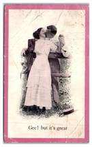 Gee But Its Great Courting Couple Postcard - $49.16