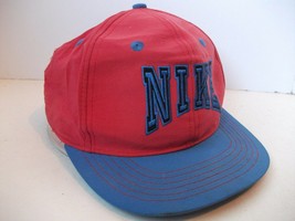Vintage Nike Youth Hat Faded Red Blue Snapback Baseball Cap - £11.94 GBP