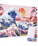 Art Acoustic Panels, 48&quot;X32&quot; Soundproof Wall Panels 8 Pack, Sea Wave - $51.97