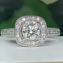 3 Ct Round Cut Diamond Engagement Ring Wedding Band Set 14k White Gold Over - £78.61 GBP