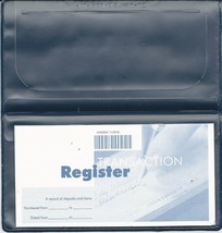 New Vinyl Checkbook Covers With Duplicate Flap Navy Blue Or Black Registers - £3.12 GBP