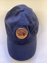 Pendleton Woolen Mills Blue Strapback Hat Cap Round Leather Patch Portland - £12.45 GBP
