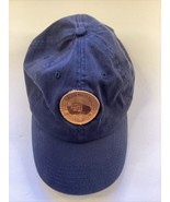 Pendleton Woolen Mills Blue Strapback Hat Cap Round Leather Patch Portland - £12.45 GBP