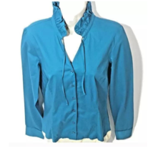 Chadwick&#39;s Women Blue Button-up Shirt - Size M - $8.90