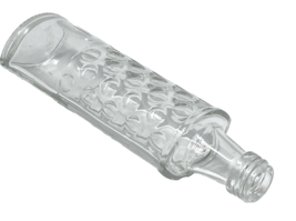 Vintage Embossed Apothecary Bottle Clear - $9.49