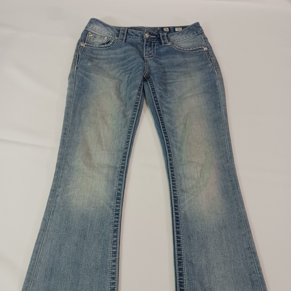 MISS ME JP8242B Signature Bootcut Women's Blue Cotton Blend Jeans Sz 26 (29×30) Item image 12