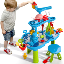 Dinosaur Planet Kids Sand Water Table for Toddlers, 3-Tier Sand and Water Play T - $59.82