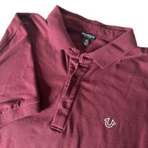 True Religion Men’s Polo Shirt Short Sleeve Red Logo On Front Cotton Size 2XL - £19.84 GBP