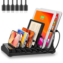 Charging Station For Multiple Devices, Etl Listed, 60W 6 Ports Charger S... - £53.96 GBP