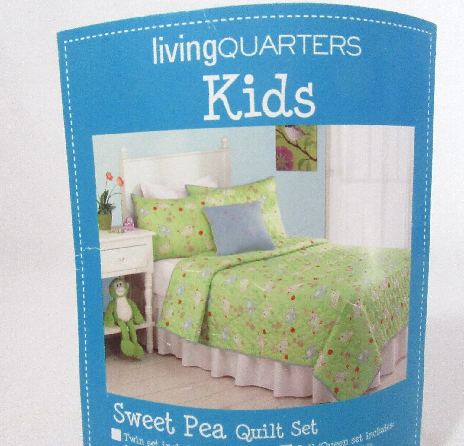 Living Quarters Kids Sweet Pea Birdies 2-PC Twin Quilt Set $130 - £35.85 GBP
