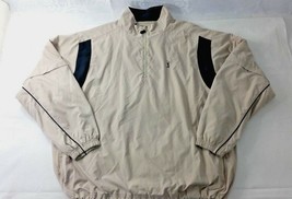 PGA Tour Beige 1/4 Zip Windbreaker Pullover Jacket Detachable Sleeves Me... - £31.26 GBP