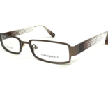 Jhane Barnes Eyeglasses Frames CONJECTURE BRN Black Clear Rectangular 54... - $79.19