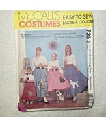 McCall&#39;s Pattern 7253 Misses 4-18 Girls 3-14 Costume Halloween Poodle Skirt - £2.75 GBP