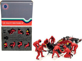Formula One F1 Pit Crew 7 Figurine Set Team Red Release II for 1/43 Scale Models - £48.49 GBP