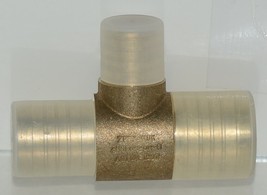 Zurn QQT755GX 1-1/2 x 1 By 1 Inch Barbed Brass Reducing Tee Lead Free - £38.34 GBP