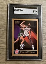 1990-91 Skybox Dennis Rodman #91 SGC 9 MT Graded Basketball Card - £16.21 GBP