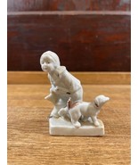 Clown Jester Harlequin with Dog Terrier Puppy Porcelain Figure Made in G... - £15.28 GBP