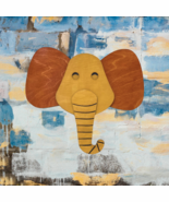 WALL WOOD SCULPTURE ANIMAL ELEPHANT - $69.17 CAD