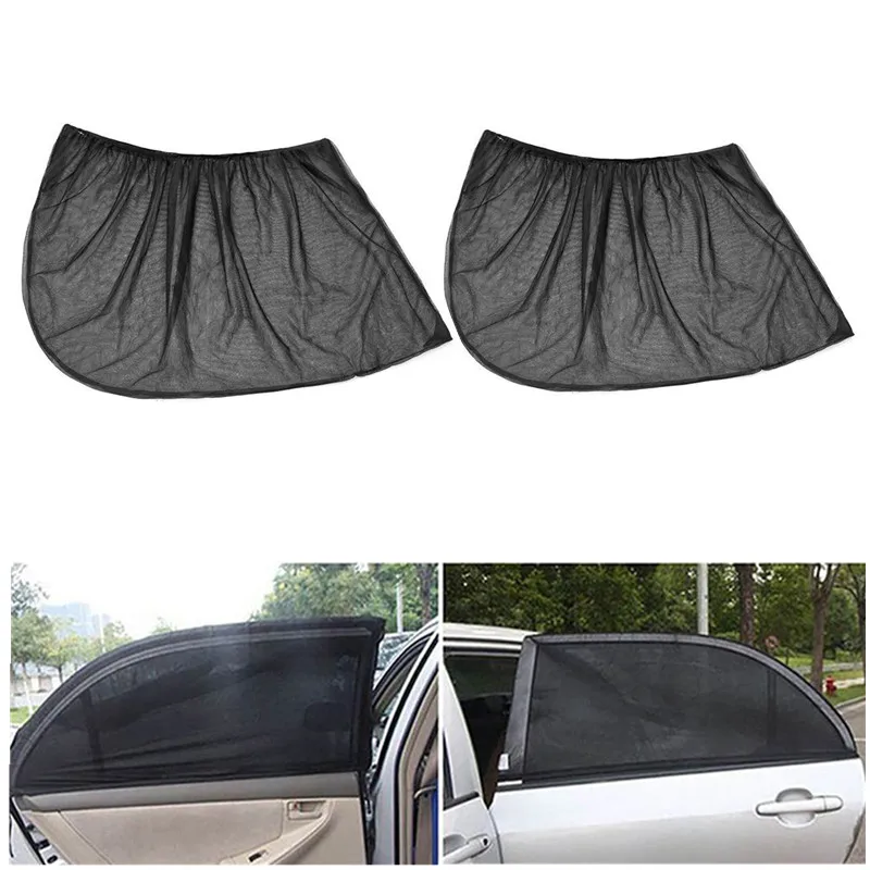 Car Rear Side Window Shade Curtain Rear window Cover UV Protect Shield Mesh - £18.05 GBP