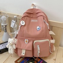 College Student Ruack Large Capacity School Backpack Fashion with Medal Pendant  - £52.45 GBP