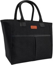 FITHOME  Insulated Lunch Bag  Large Lunch Bag for Women/Men Black NEW - $23.35