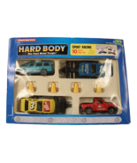 Tootsie Toy Hard Body Sport Racing 10 Pc Play Set Die Cast NOS Damaged Box - $20.41 CAD