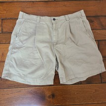 REYN SPOONER Shorts Men&#39;s 36 Chino Pockets 7&quot; Casual Beach Khaki Beige *... - $12.82
