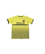 Vintage FC Barcelona Yellow Soccer Jersey Youth Sz XL - $452.14 MXN