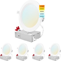 Luxrite 6 Inch Ultra Thin Led Recessed Lighting, Wet Rated, 14W, 5 Color - £110.12 GBP